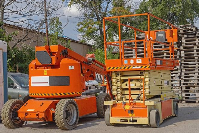 loading and unloading goods with a warehouse forklift in Cutler